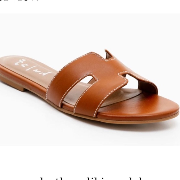 Cognac leather alibi sandals - Picture 1 of 2